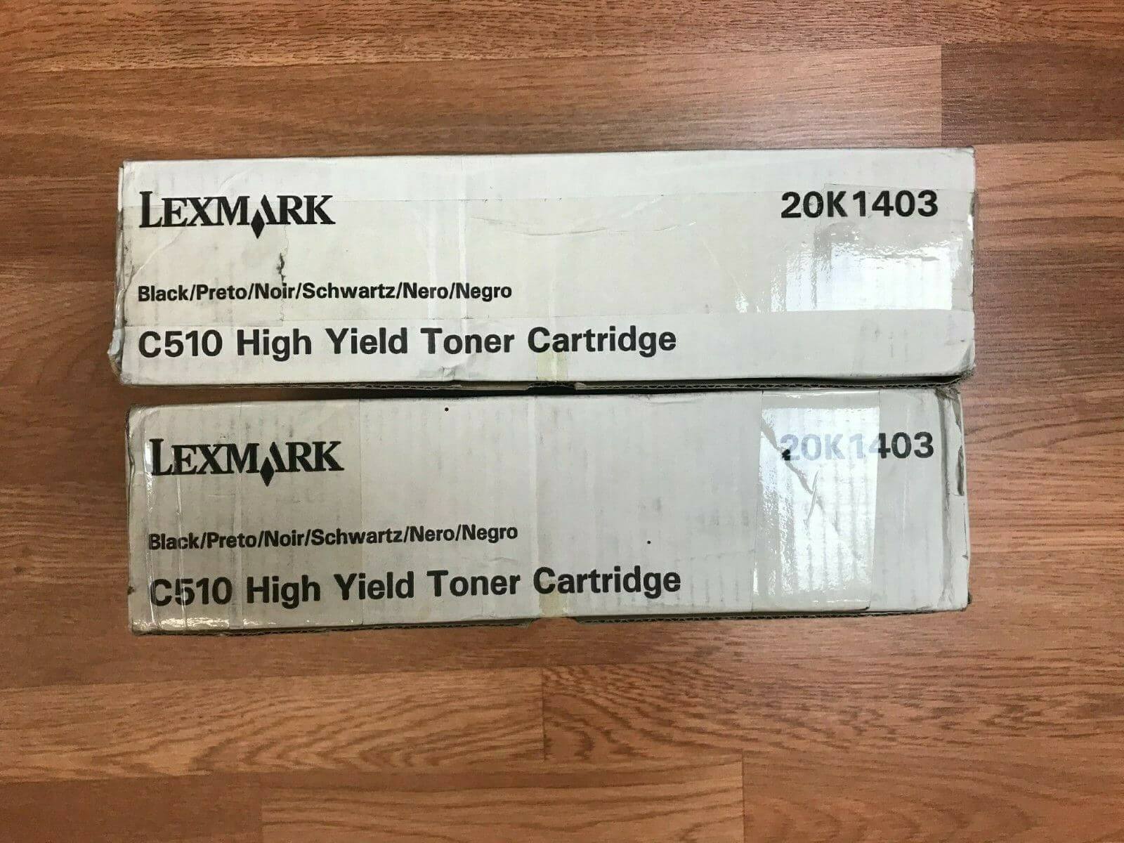 Lot of 2 Lexmark C510 High Yield Black Toner Cartridge 20K1403 Same Day Shipping - copier-clearance-center