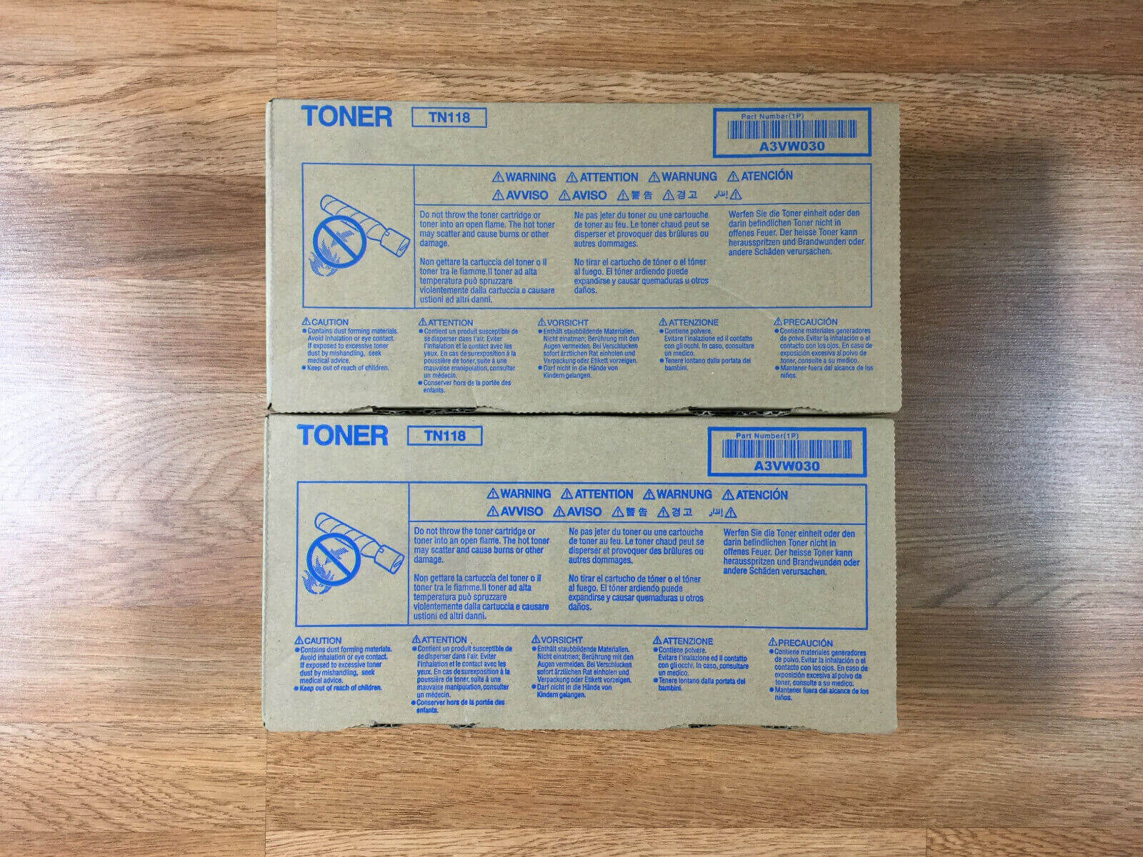 Lot of 2 Genuine Konica TN118 Black Toner For Bizhub 215 Same Day Shipping - copier-clearance-center