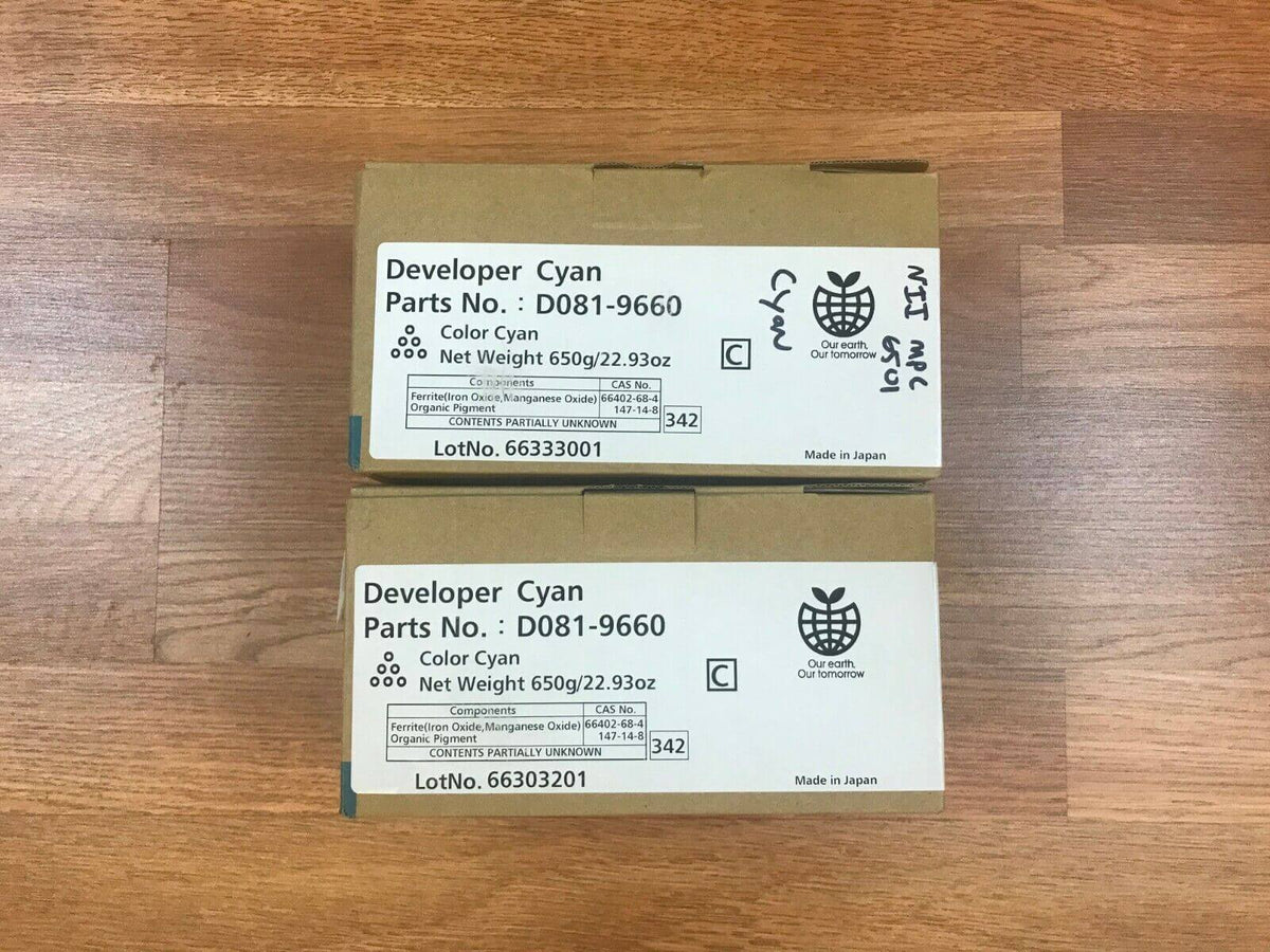 Prt Developer 2 OEM Ricoh AFICIO MP C6501, MP C7501 Cyan Developers D081-9660 Same D