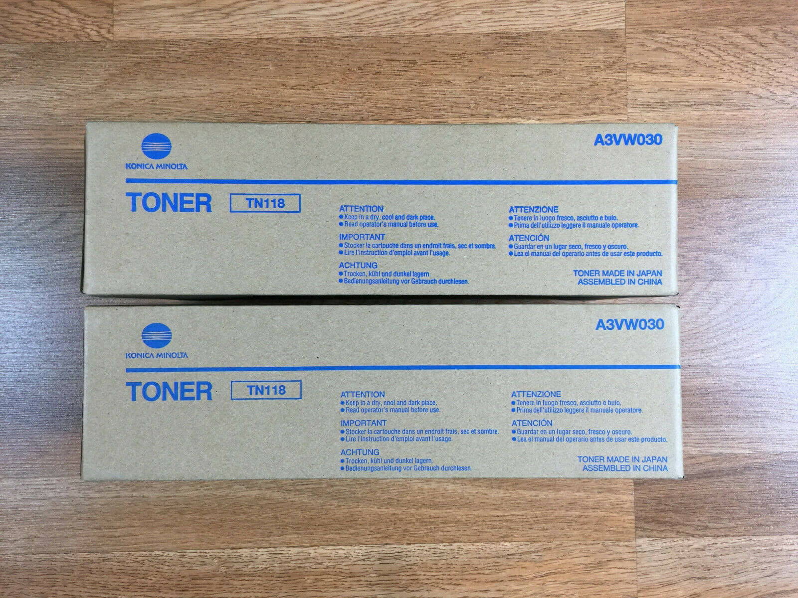 Lot of 2 Genuine Konica TN118 Black Toner For Bizhub 215 Same Day Shipping - copier-clearance-center