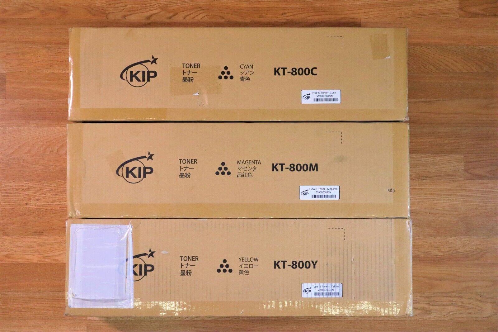 Genuine KIP KT-800 CMY Toner Z350970020N,30N,40N For 850, 860, 870, 880, 890 - copier-clearance-center