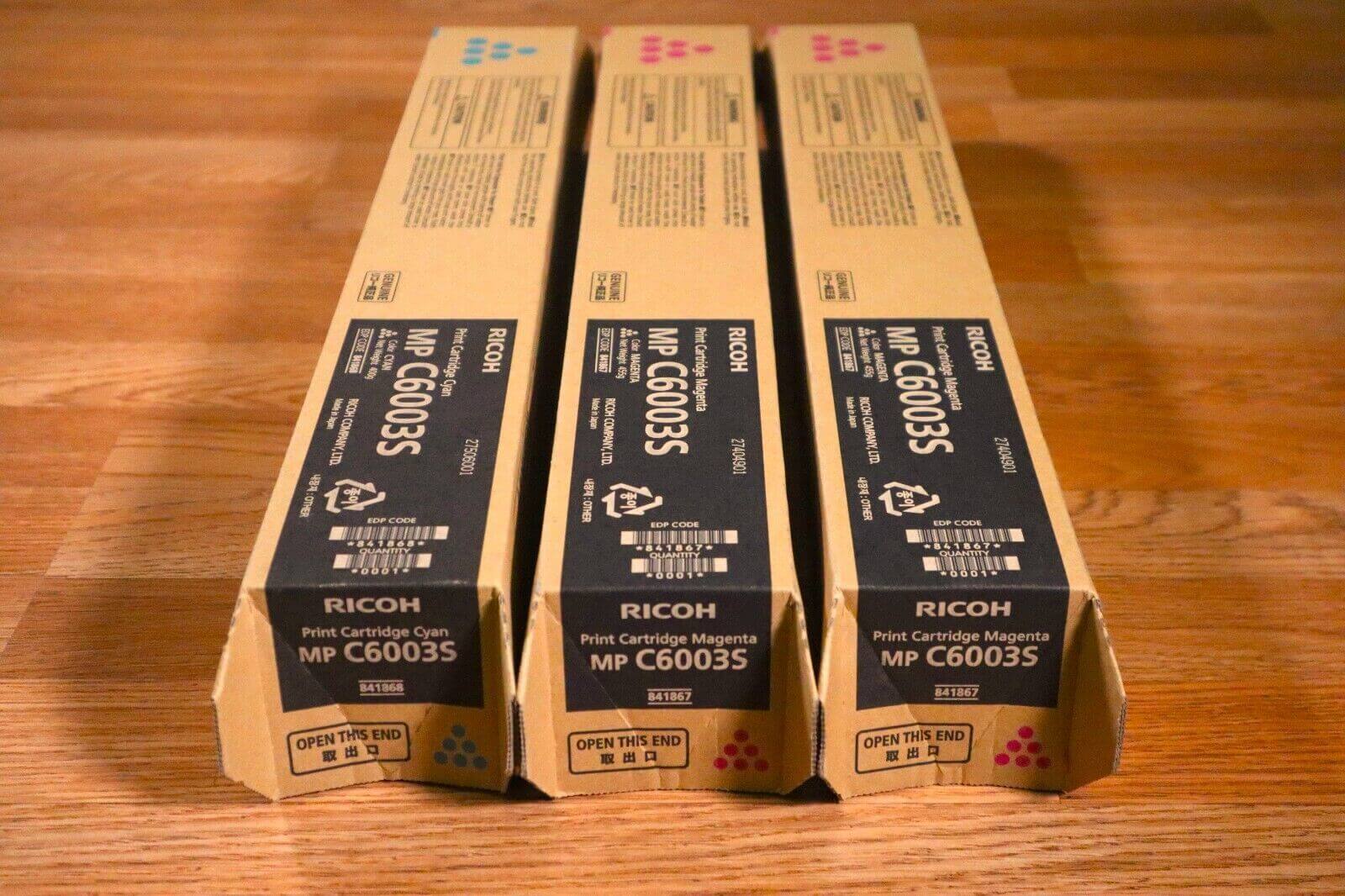 Genuine Ricoh MP C6003S C,M,M Toner Cartridges EDP: 841867, 84168 Same Day Ship! - copier-clearance-center