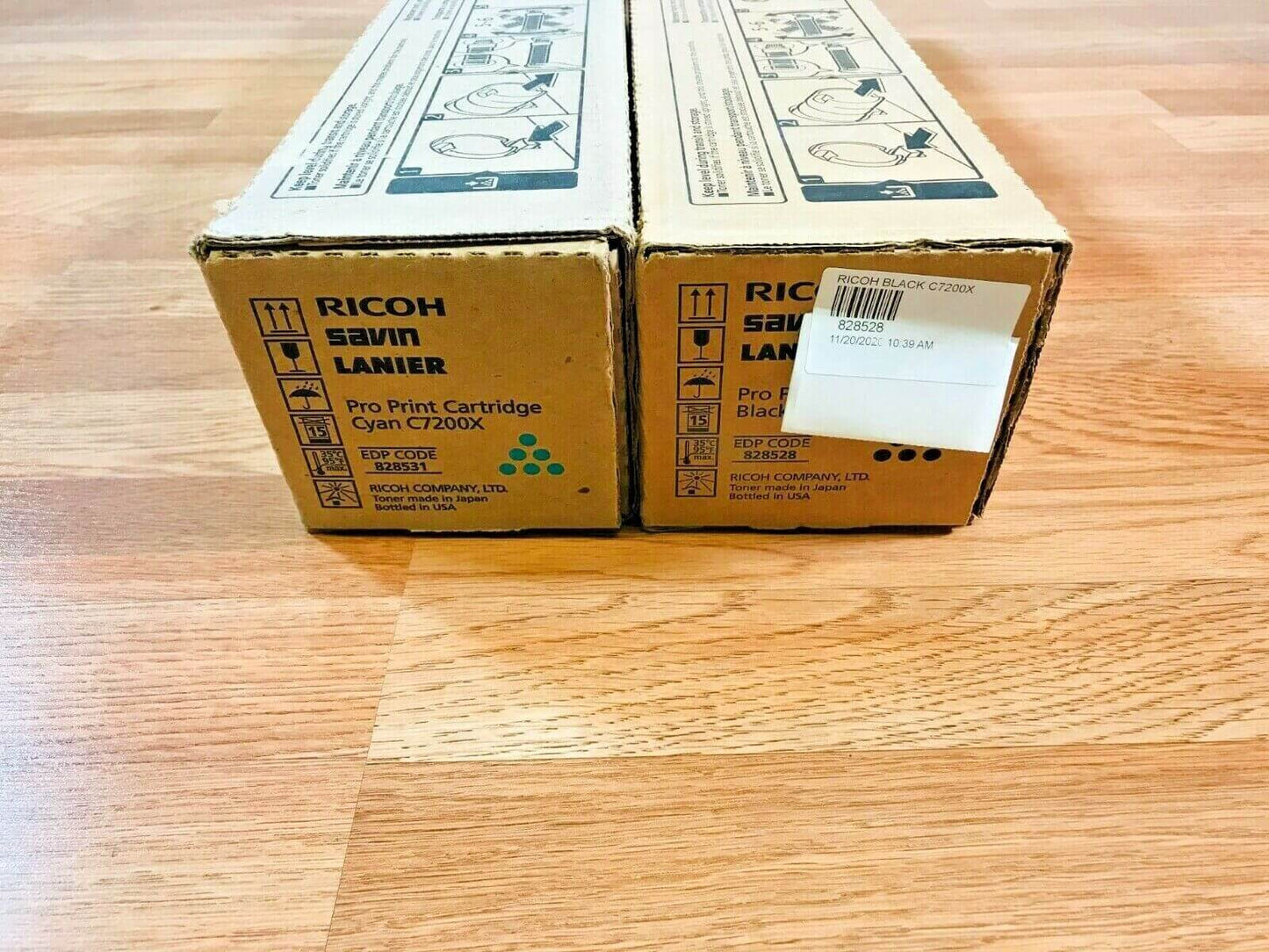 Genuine Ricoh C7200X (C & K) Print Cartridges EDP: 828528,828531 Same Day Ship!! - copier-clearance-center