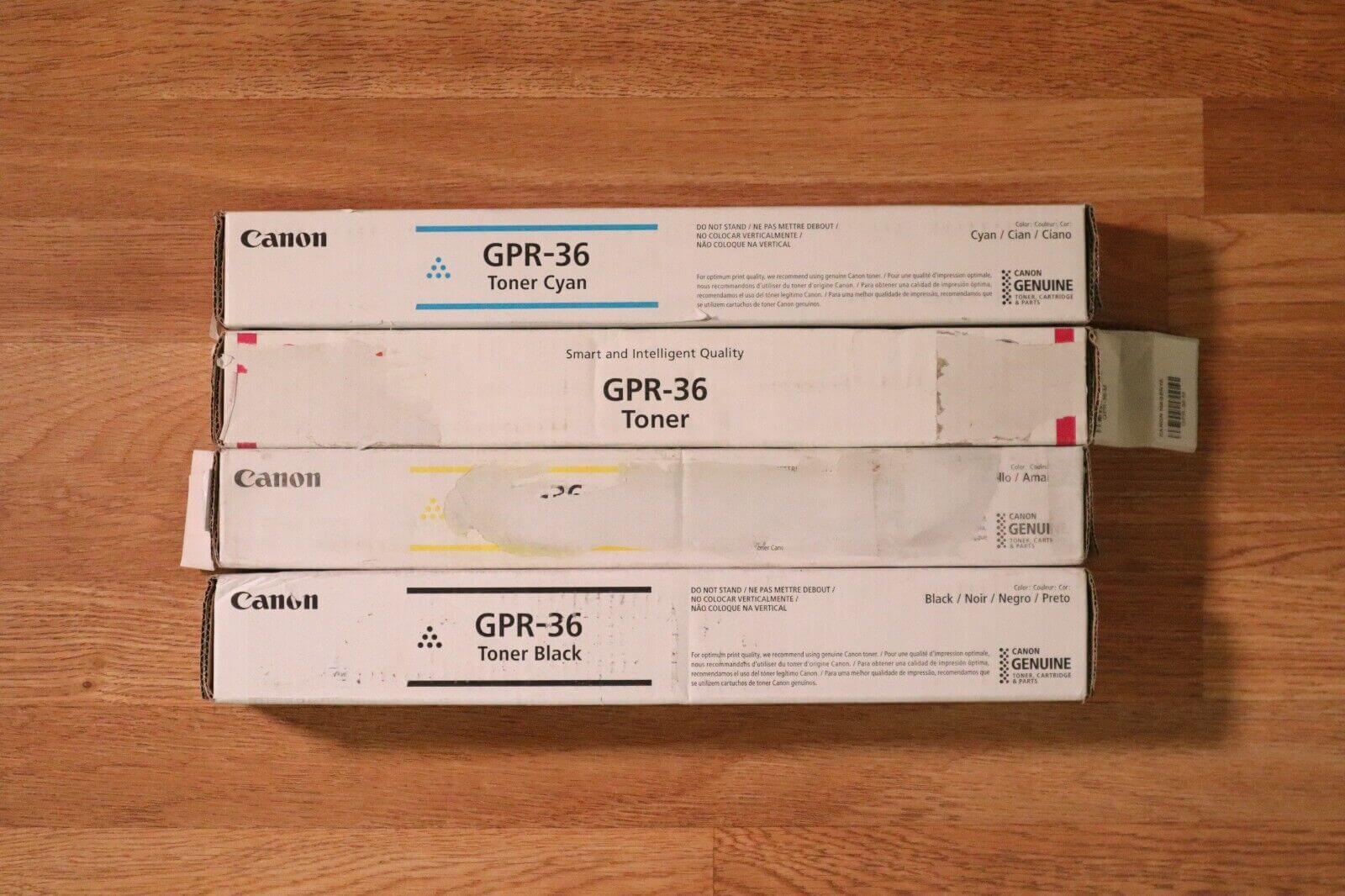 Lot of 4 Canon GPR-36 CMYK Toner Set For iR  C2020/C2025/C2030/C2220/C2225/C2230 - copier-clearance-center