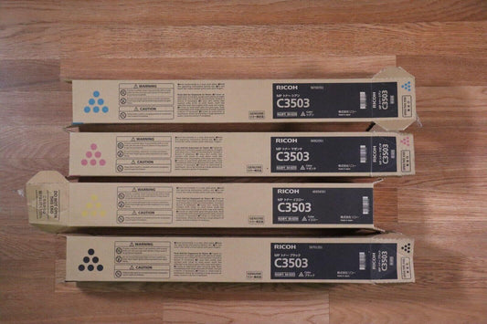 Ricoh C3503 CMYK Print Cartridge Set EDP: 60-0256, 60-0255, 60-0254, 60-0253 - copier-clearance-center