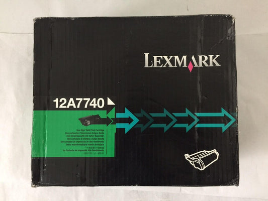 New Genuine Lexmark 12A7740 Black Toner Cartridge *use for Optra T610 T612 T614* - copier-clearance-center