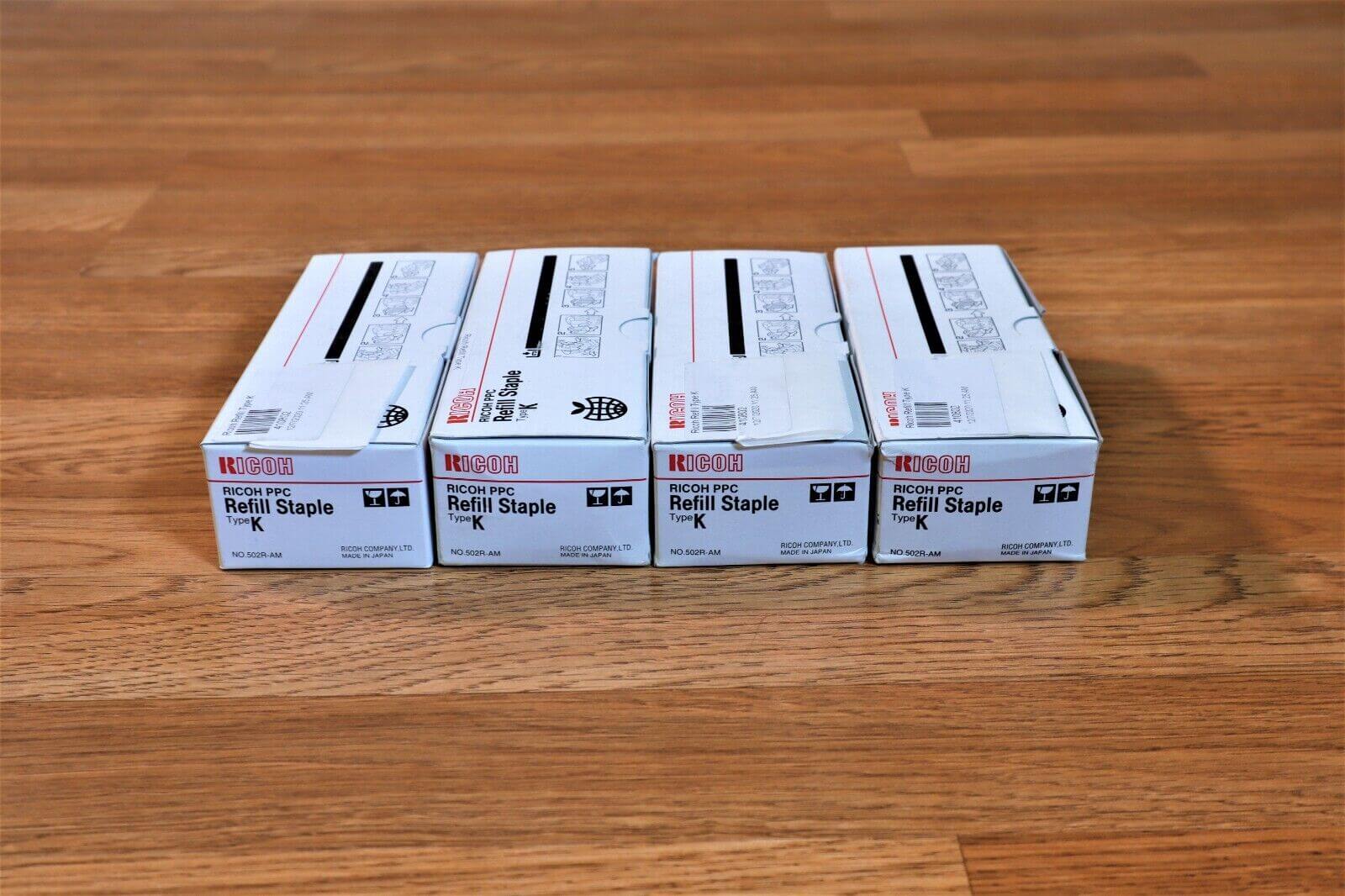 Lot Of 4 Genuine Ricoh PPC Staple Type K EDP:410802 No.502R-AM Same Day Shipping - copier-clearance-center