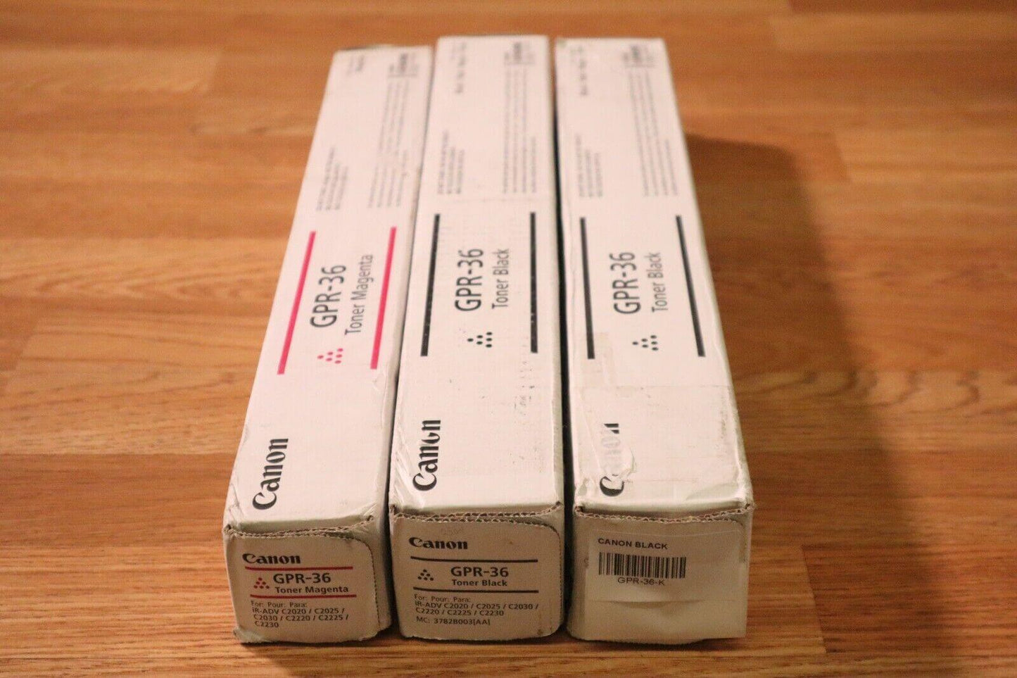 Lot of 3 Canon GPR-36  MKK Toner For iR C2020/ C2025/ C2030/ C2220/ C2225/ C2230 - copier-clearance-center