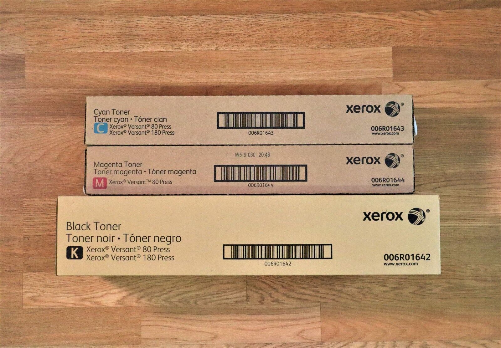 Xerox Toner C,M,K No Hologram For Versant 80, 180, 280 Press EDP:006R01642,43,44 - copier-clearance-center