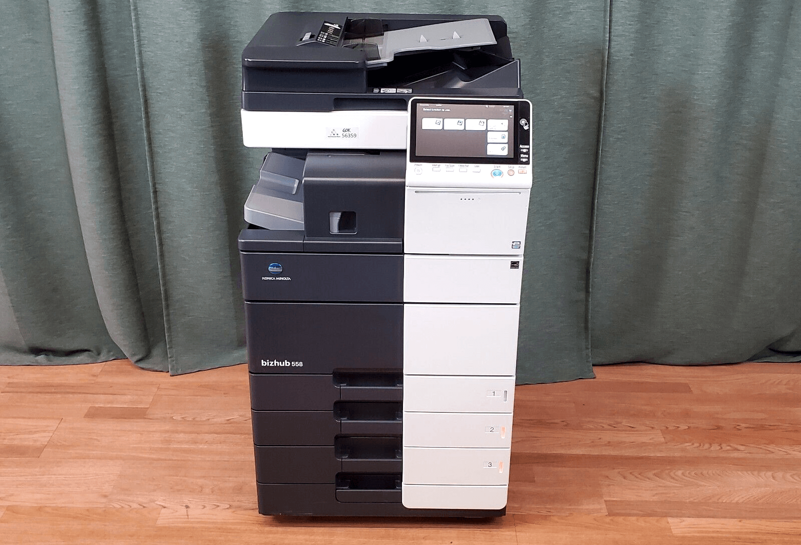 Konica Minolta Bizhub 558 Black & White Copier Printer Staple Finisher Low 60k!! - copier-clearance-center