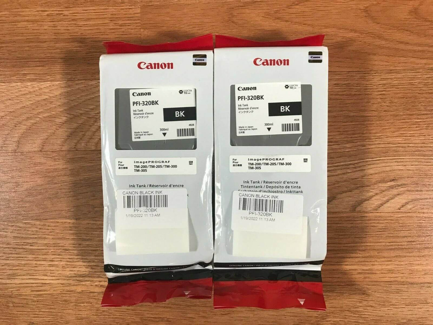 Canon PFI-320 Black (x2) Ink For TM-200/TM-205/TM-300/TM-305 EXP. N/A - copier-clearance-center
