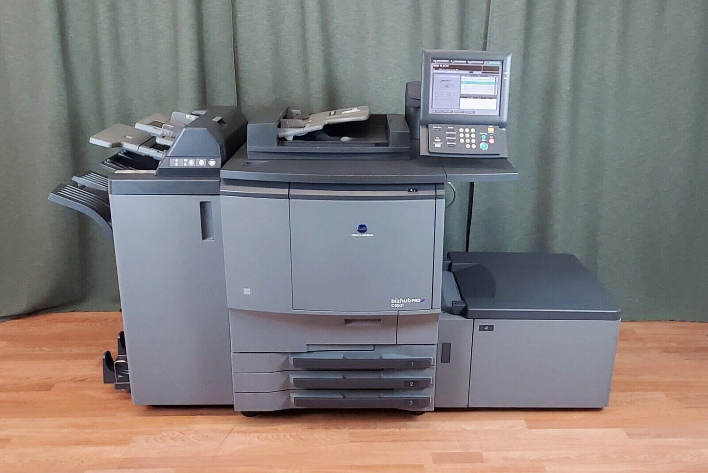 Konica Minolta Bizhub Pro C6501 Color Copier Printer Scanner Booklet Finisher 2M - copier-clearance-center