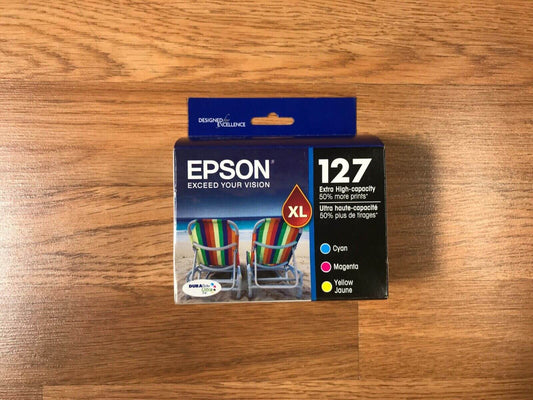 EPSON 127XL CMY For Stylus NX530/625, WF 60/545/630 EXP. 11-2019 - Priority Mail - copier-clearance-center