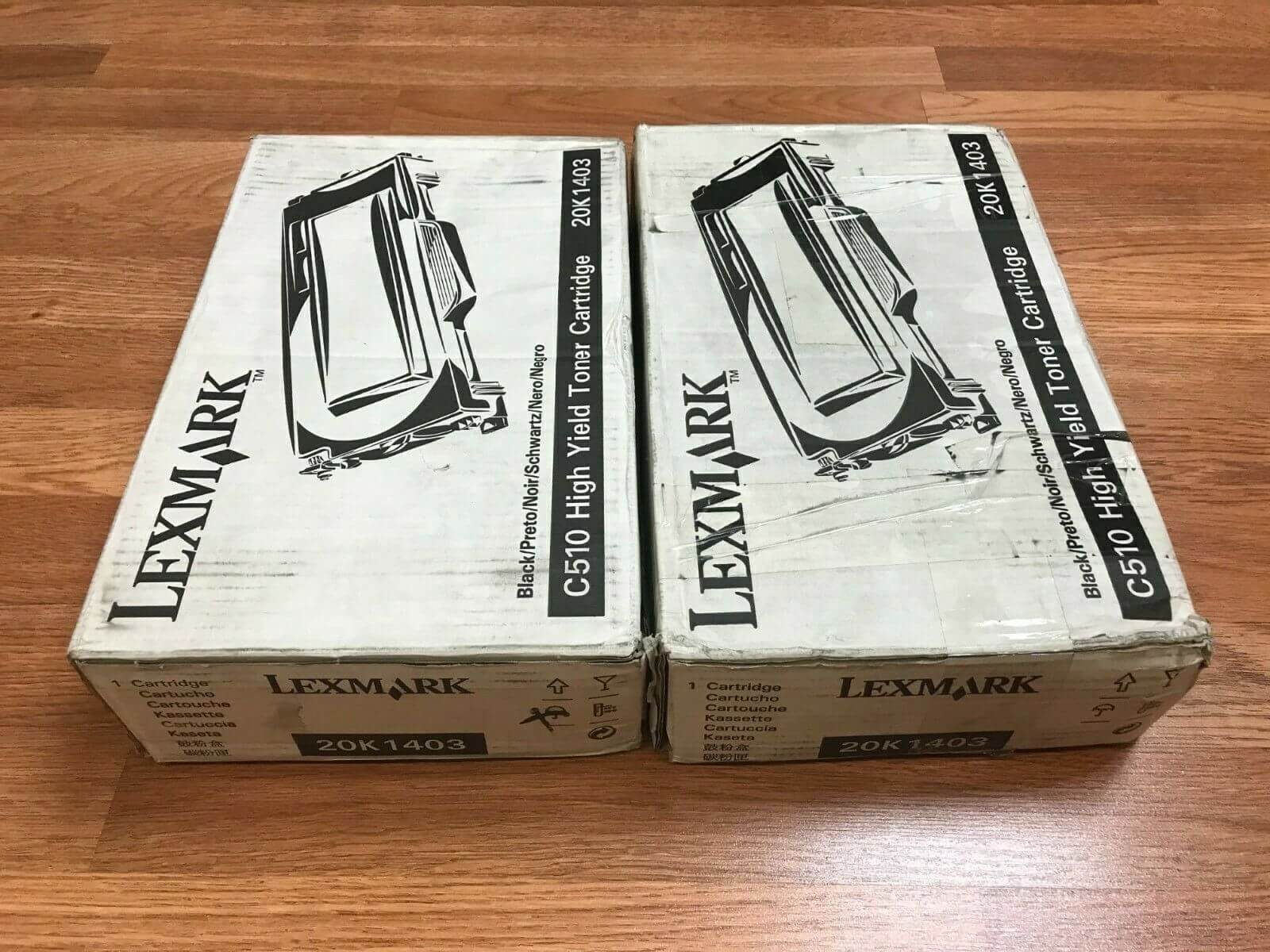 Lot of 2 Lexmark C510 High Yield Black Toner Cartridge 20K1403 Same Day Shipping - copier-clearance-center