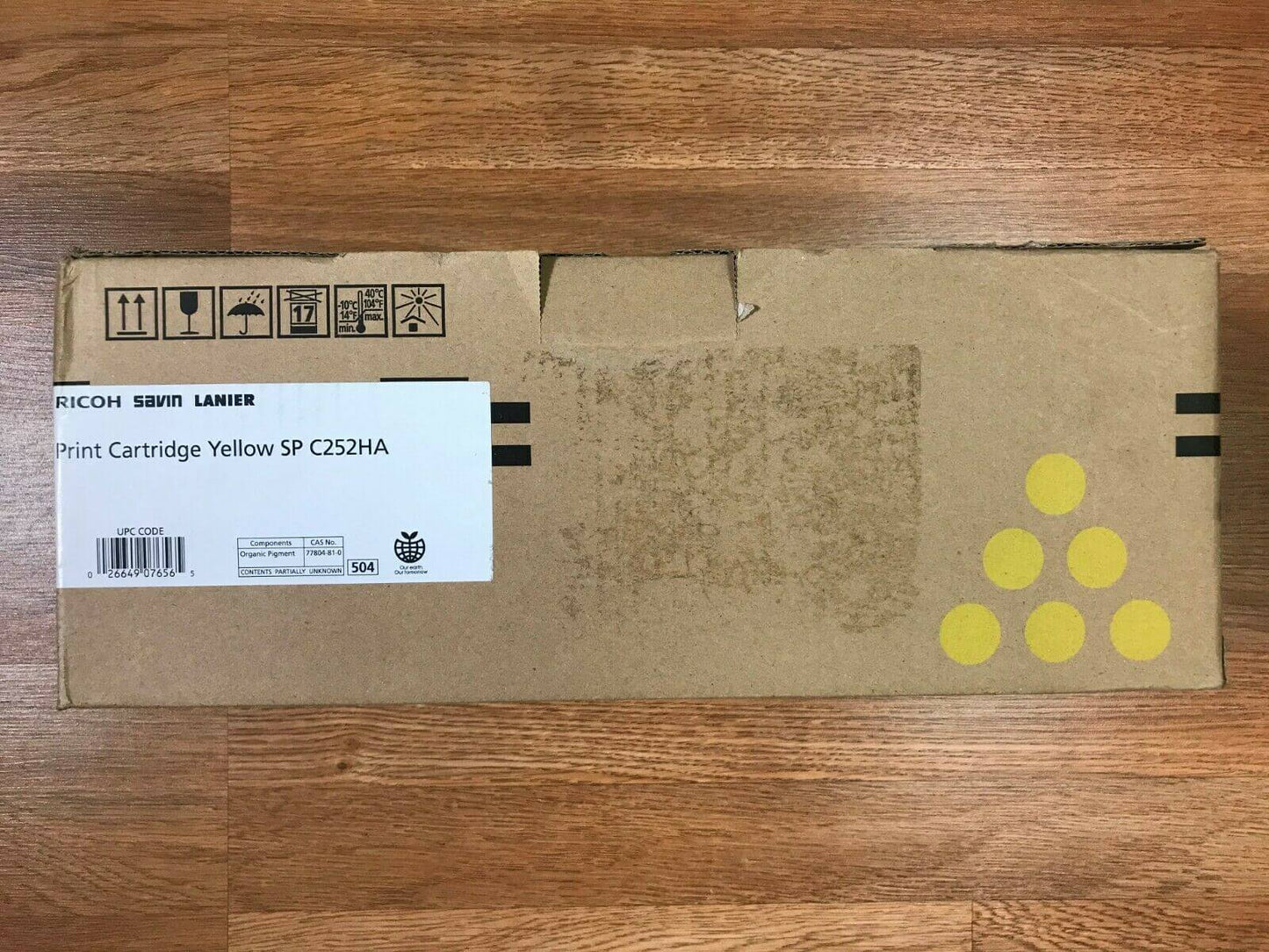 New-Bad Box Ricoh SP C252HA Yellow Print Cartridge 407656 *Same Day Shipping!!!* - copier-clearance-center