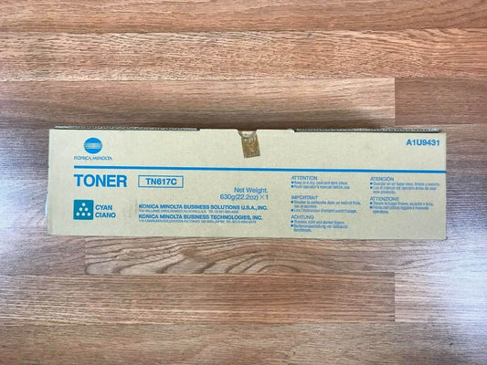 Original Konica Minolta TN617C Cyan Toner For Bizhub C70HC - Part Number A1U9431 - copier-clearance-center