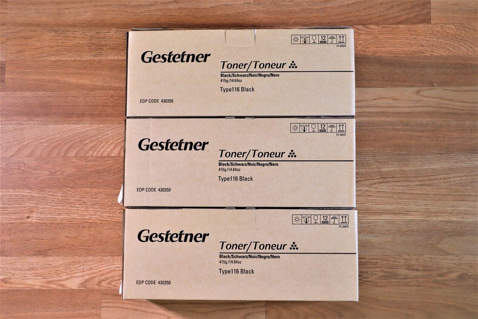 Gestetner Type 116 Black Toner Cartridges H192-04 EDP:430350 F-104/F-530/F-9103 - copier-clearance-center