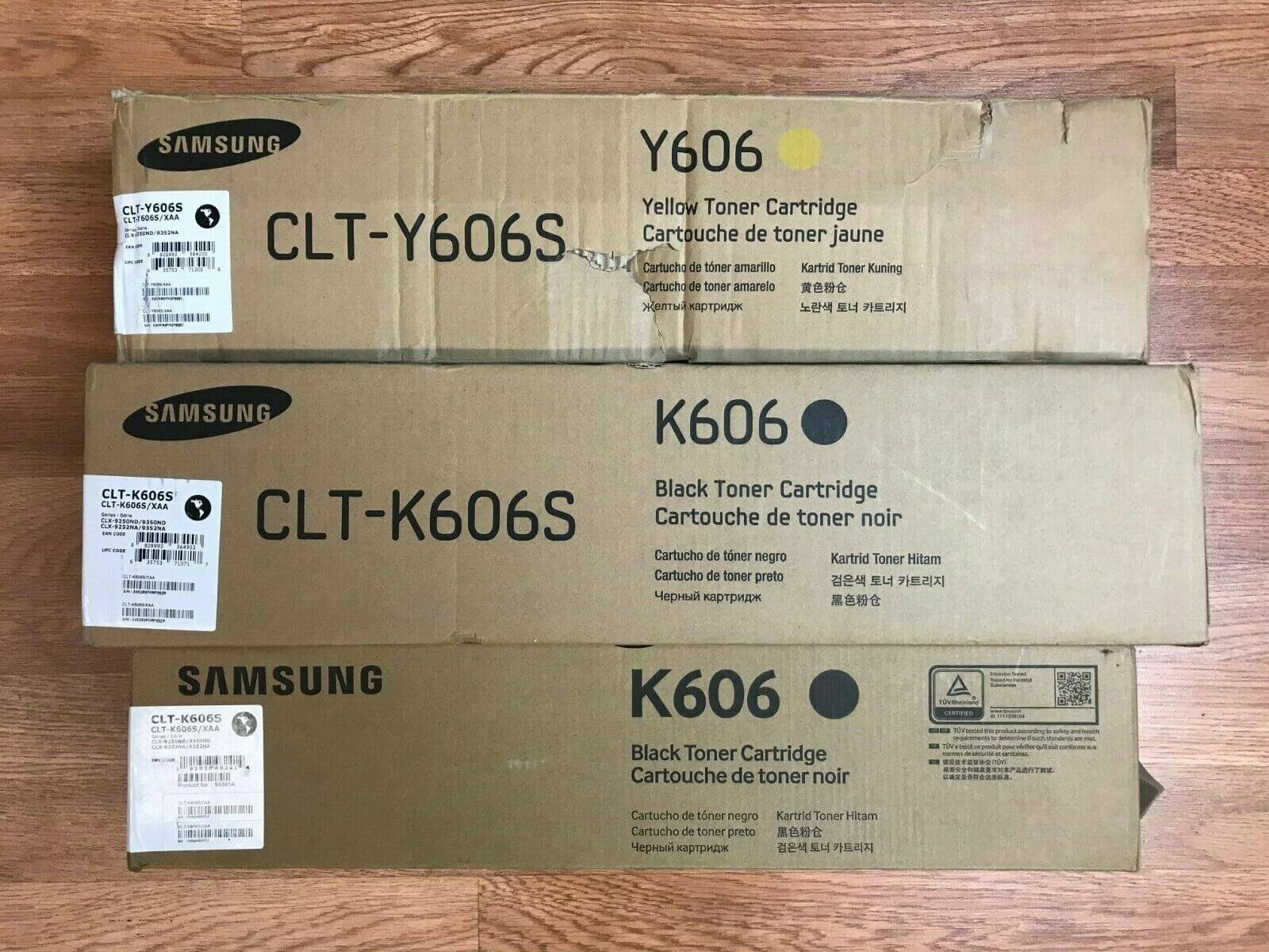 3 Genuine Samsung CLT-606S YKK Toner For CLX-9350ND/9352NA FedEx 2Day Air! - copier-clearance-center