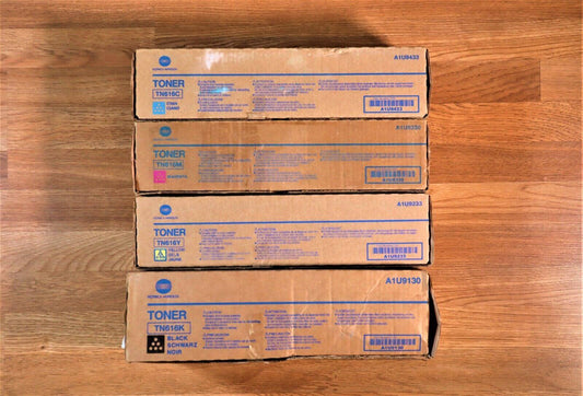Genuine Lot Of 4 Konica TN616 C,M,Y,K for BH C6000/C7000 With Same Day Shipping! - copier-clearance-center