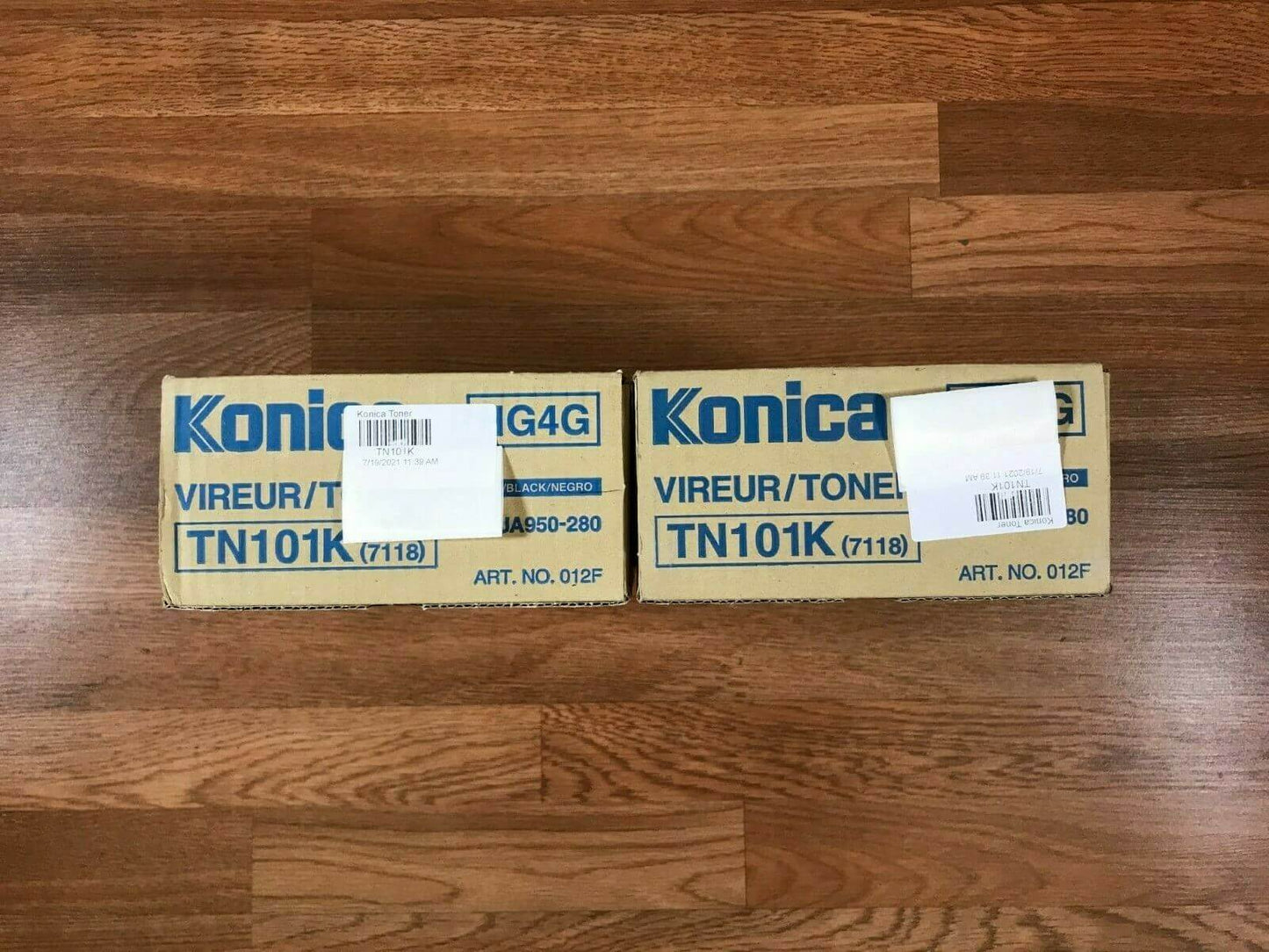 Lot Of 2 Genuine Konica TN101K (7118) PC/UA950-280 Black Toner Same Day Shipping - copier-clearance-center