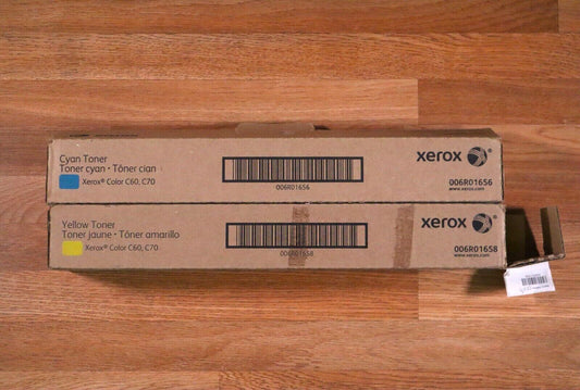 Open Box Xerox CY Toner Cartridges  006R01656, 58 Color C60, C70, EC70 Same Day! - copier-clearance-center