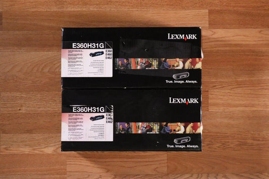 Genuine Lot of 2 Lexmark E360H31G Black Toner E360 E460 E462 Same Day Shipping!! - copier-clearance-center