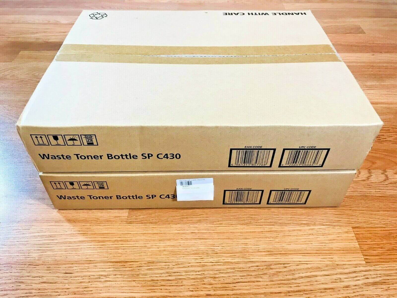 Lot Of 2 Genuine Ricoh SP C430 Waste Toner Bottle EDP.406665 Same Day Shipping!! - copier-clearance-center