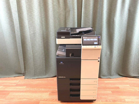 Konica Minolta Bizhub 284e B/W Copier Printer Scanner Fax Finisher LOW USE 44k - copier-clearance-center