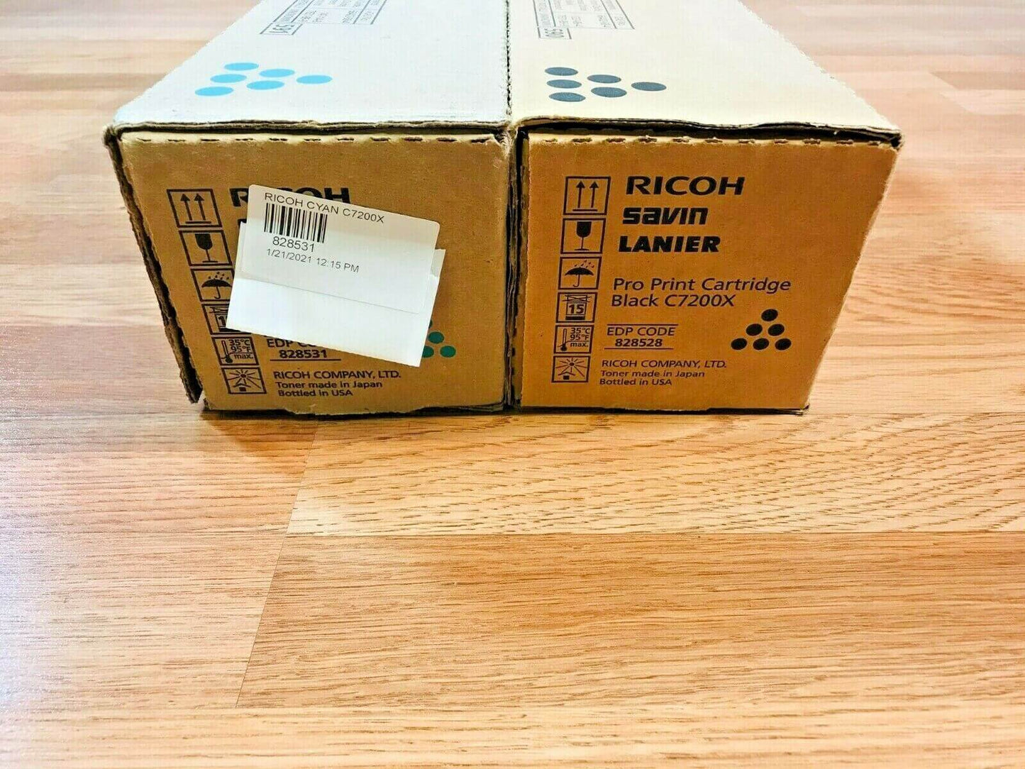 Genuine Ricoh C7200X (C & K) Print Cartridges EDP: 828528,828531 Same Day Ship!! - copier-clearance-center