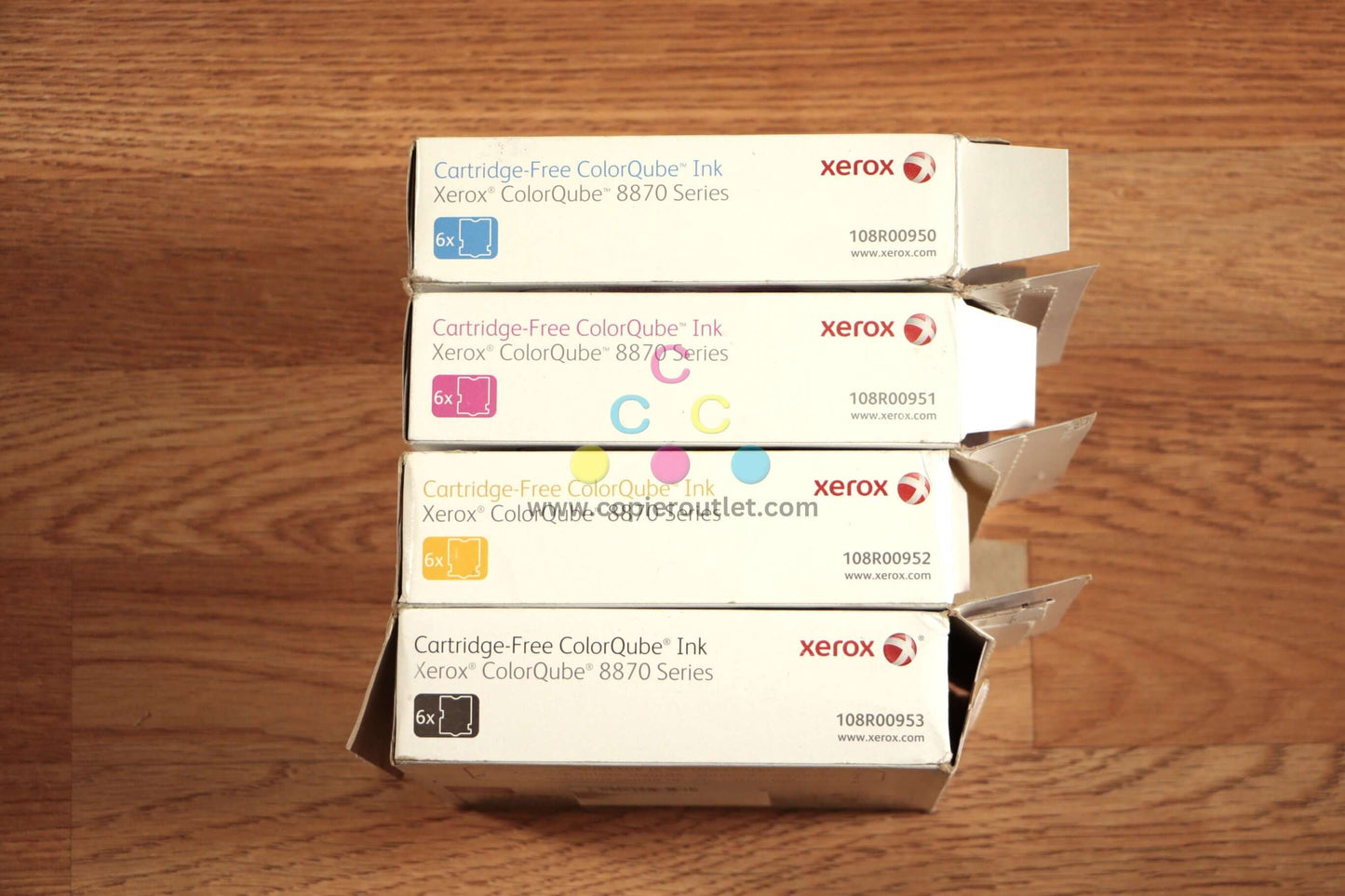 Open Xerox ColorQube Ink CMYK Set For ColorQube 8870 Series Same Day Shipping!!! - copier-clearance-center