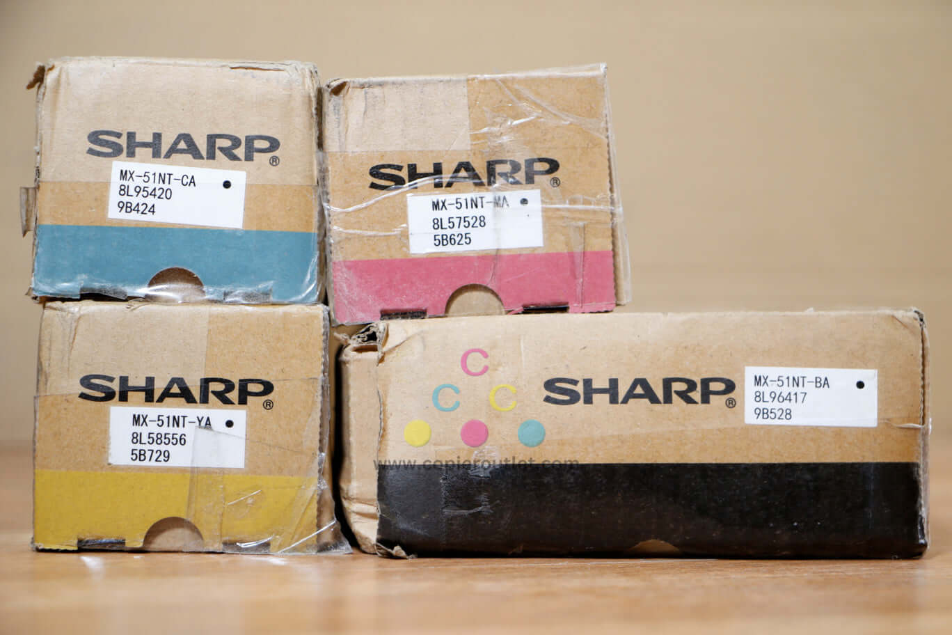 Genuine Sharp MX-51NT CMYK Toner Cartridges MX-4110N/MX-5141N Same Day Shipping!