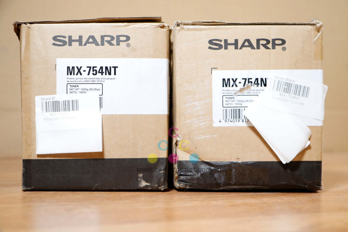 Lot of 2 Sharp MX-754NT K Toner Cartridges Sharp MX-M654N/MX-M7570 Same Day Ship