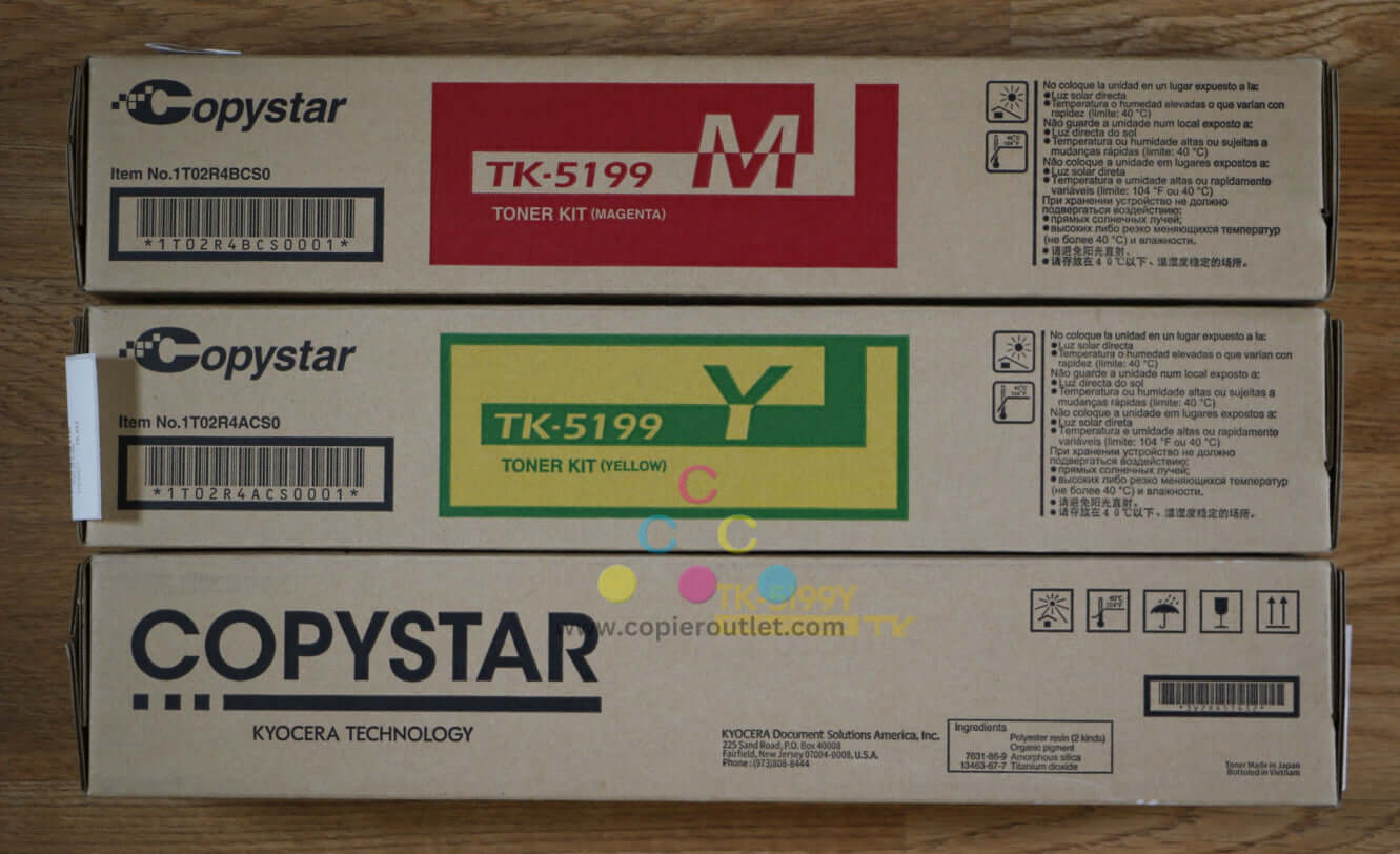 Copystar CS306ci/CS307ci/CS308ci TK-5199 Magenta, (2) Yellow Toner Kit Free Ship