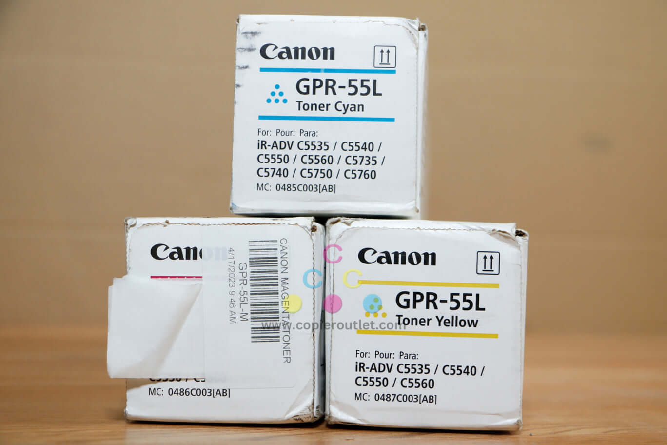 Genuine Canon GPR-55L CMY Toner Cartridges iRA C5535/C5760 Same Day Shipping!!!!