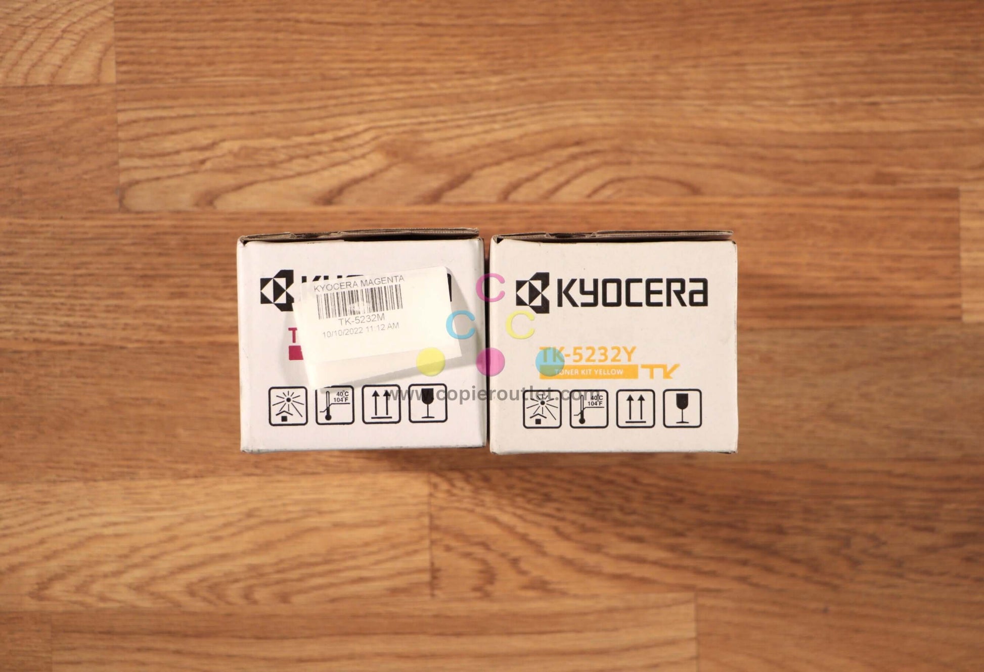Lot of 2 Kyocera TK-5232 MY Toner Cartridges ECOSYS P5021cdn, P5521cdn Same Day! - copier-clearance-center