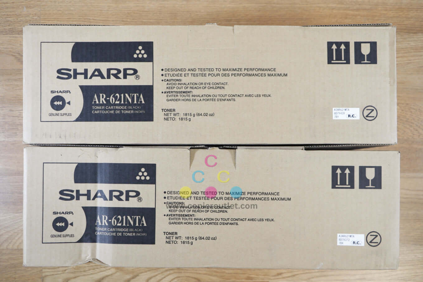 Lot of 2 Sharp AR-621NTA Black Toner Cartridge AR-M550/MX-M700 Same Day Shipping