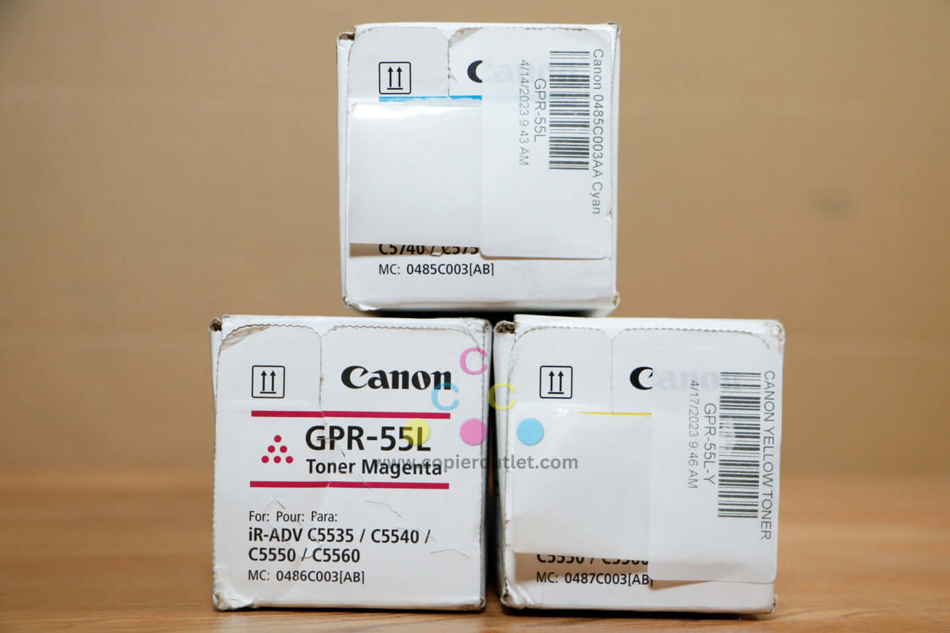 Genuine Canon GPR-55L CMY Toner Cartridges iRA C5535/C5760 Same Day Shipping!!!!