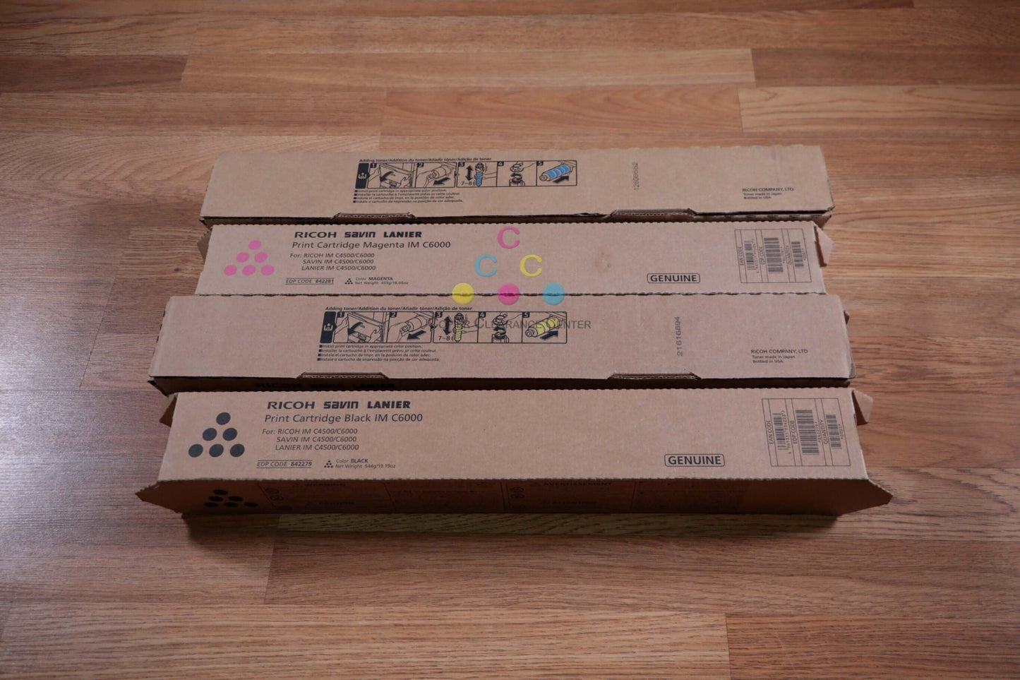 Ricoh Savin Lanier IM C6000 CMYK Toner Set For IM C4500/C6000 Same Day Shipping! - copier-clearance-center