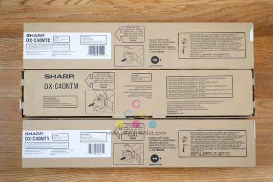 Genuine Sharp DX-C40NT CMY Toner Cartridges DX-C310/DX-C401FX Same Day Shipping!