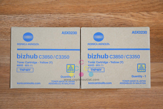 Genuine Konica Minolta TNP48 YY Toner Cartridge Bizhub C3850/C3350 Same Day Ship