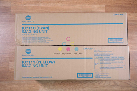 Lot of 2 Konica Minolta IU711 CY Imaging Units bizhub C654, C654e, C754, C754e - copier-clearance-center