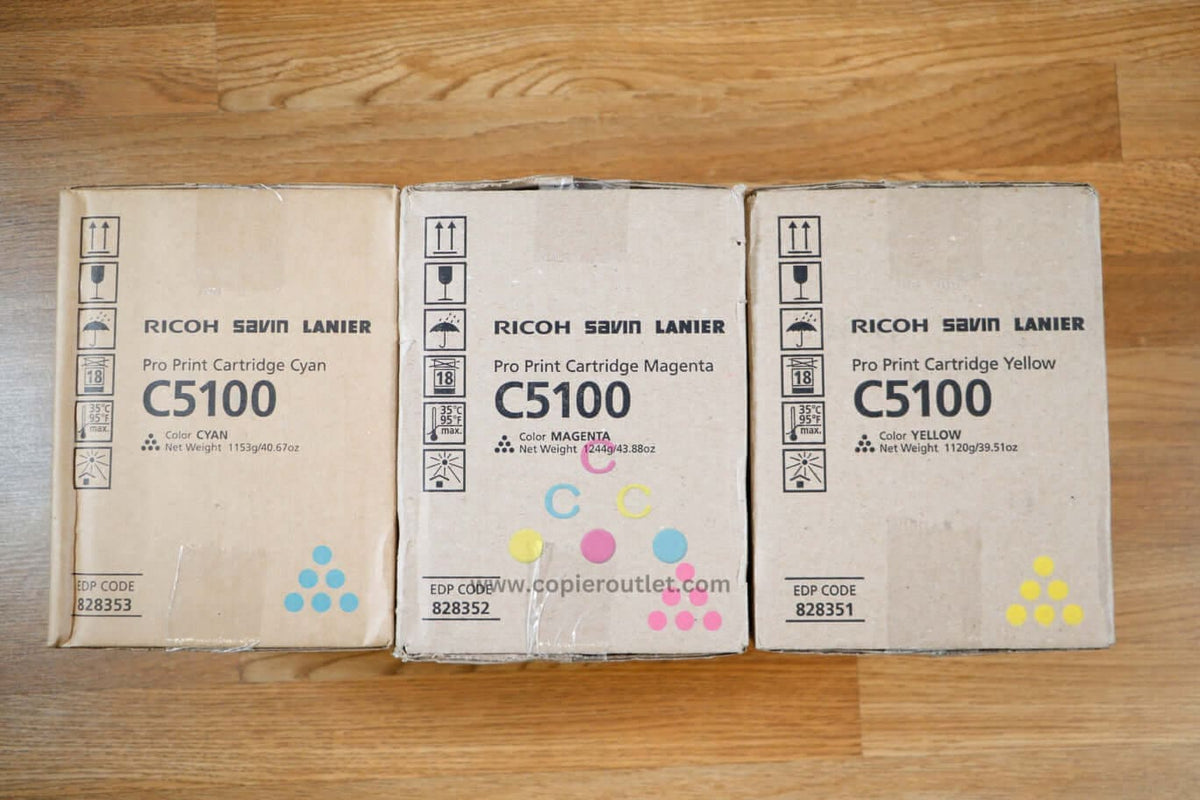 Genuine Ricoh Genuine Ricoh C5100 CMY Toner Cartridges Pro C5100s/C5110s Same Day Sh