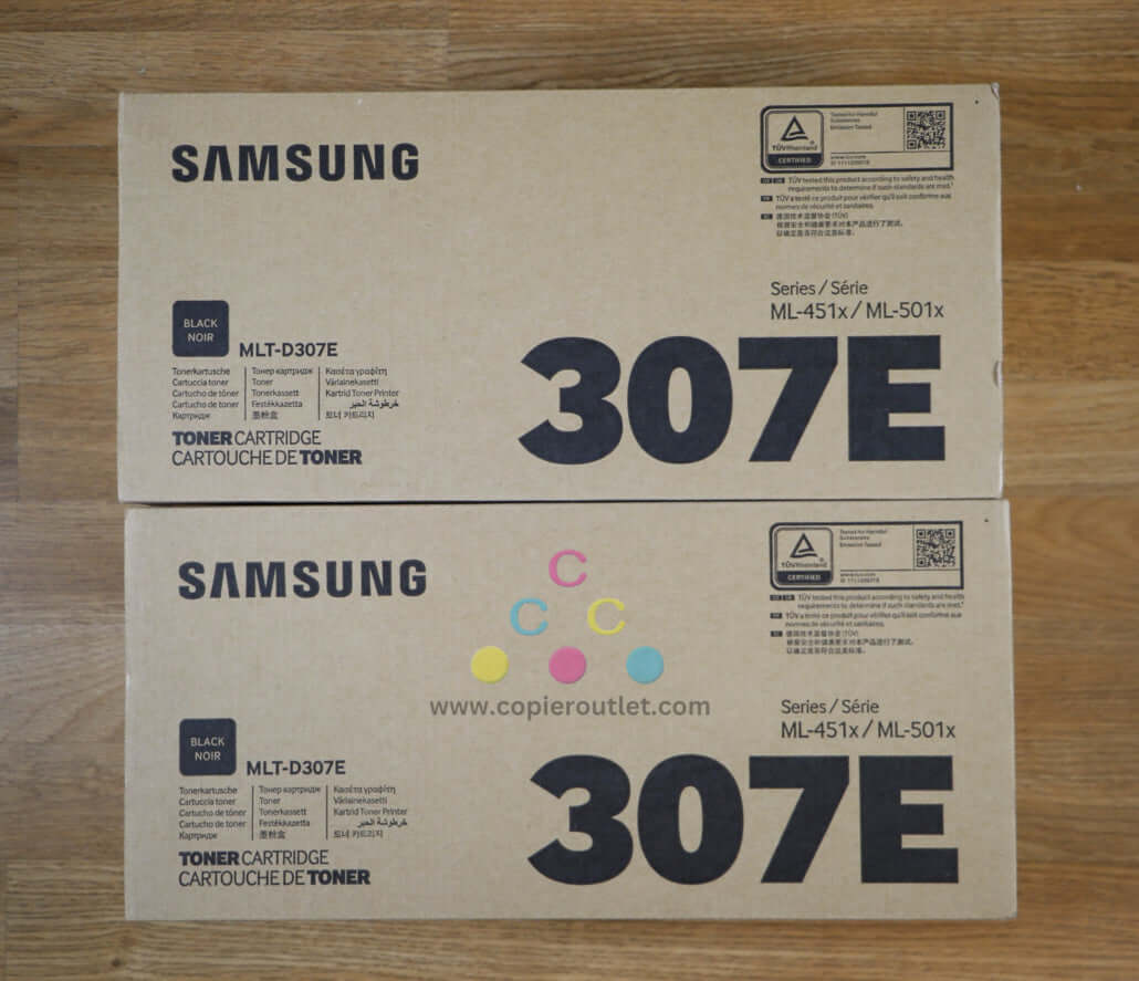 2 Genuine Samsung MLT-D307E Black Ex. Hi. Yield Toner Cartridge Same Day Ship