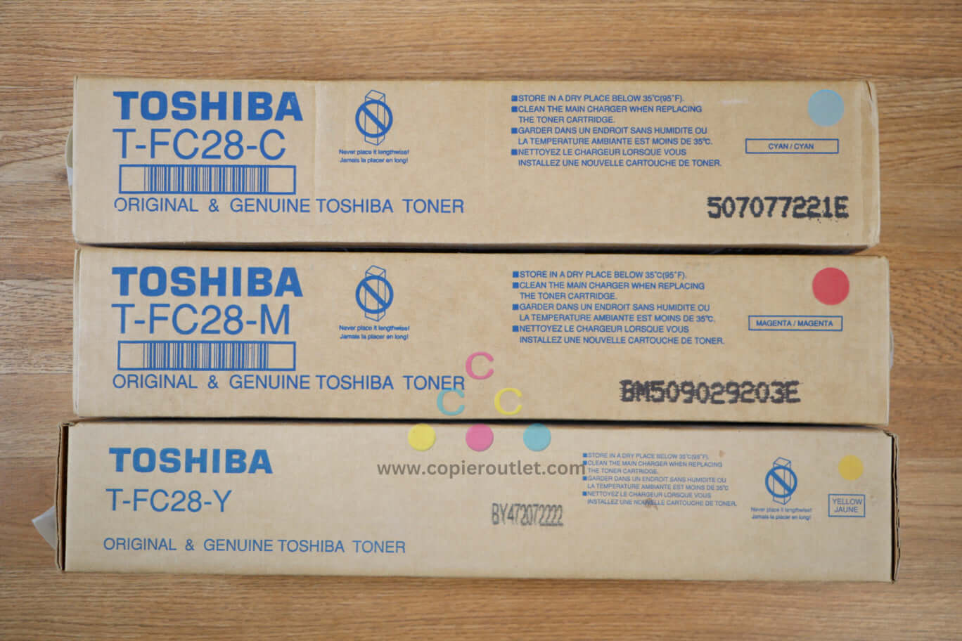 Genuine Toshiba T-FC28 CMY Toner Cartridge eSTUDIO 2330C/4520C Same Day Shipping