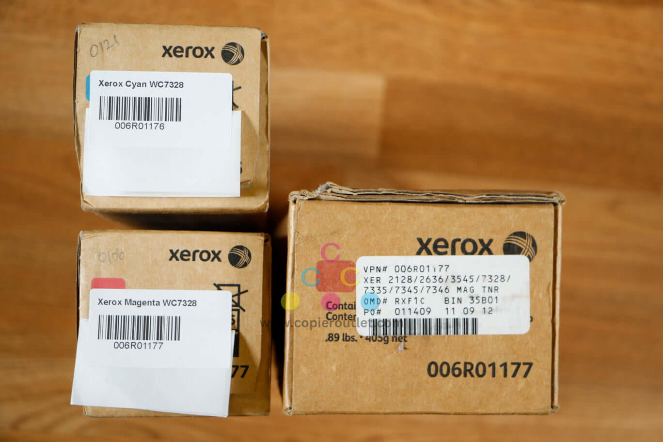 Genuine Xerox CMM 006R01176/77 Toner Cartridges WC 7228/C3545 Same Day Shipping!