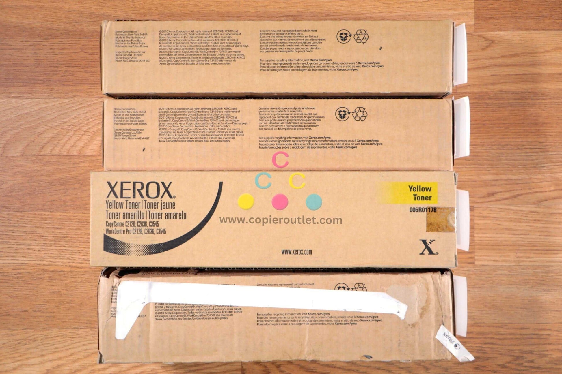 Xerox CMYK 006R01175,76,77,78 Toner Cartridge Set WC 7228, 7235, 7245,7328,7335 - copier-clearance-center