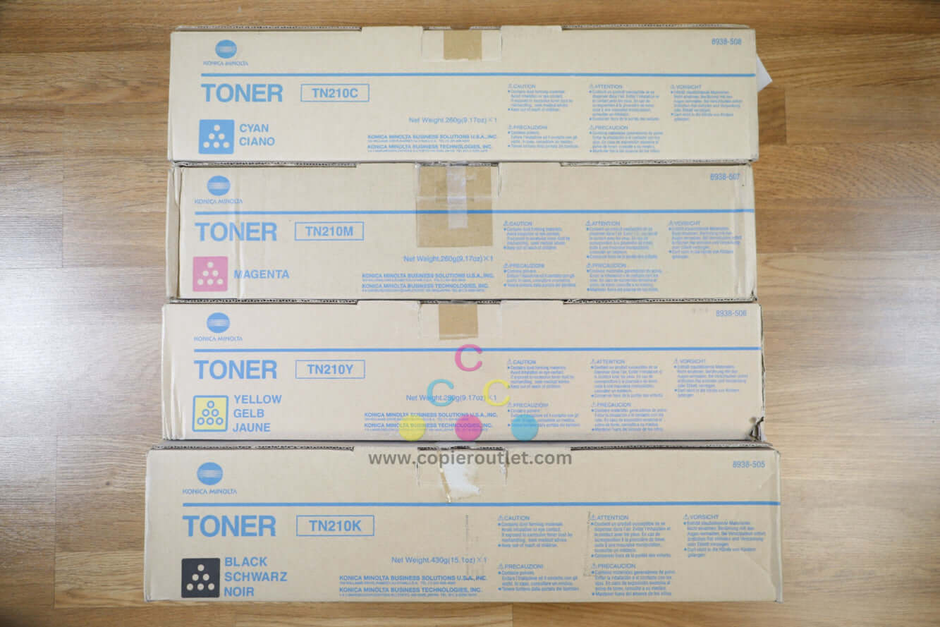 Open Konica Minolta TN210 CMYK Toner Cartridge BizHub C250/C252P Same Day Ship!!