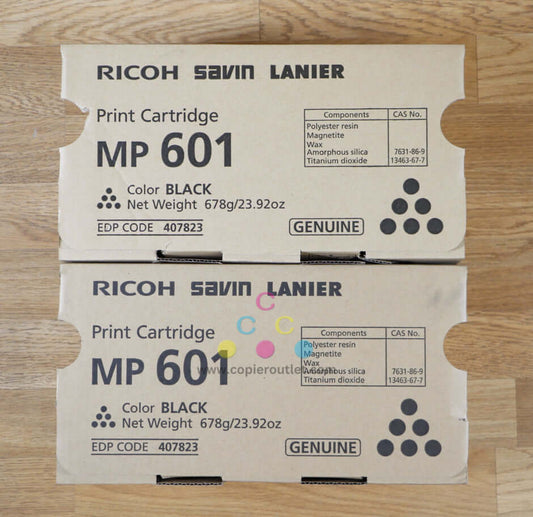 Lot of 2 Ricoh MP 601 Black Print Cartridge 407823 501SPF/5310DN Same Day Ship!!