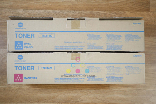 Open Konica Minolta TN314 CM Toner Cartridges BizHub C353/C353P Same Day Ship!!!