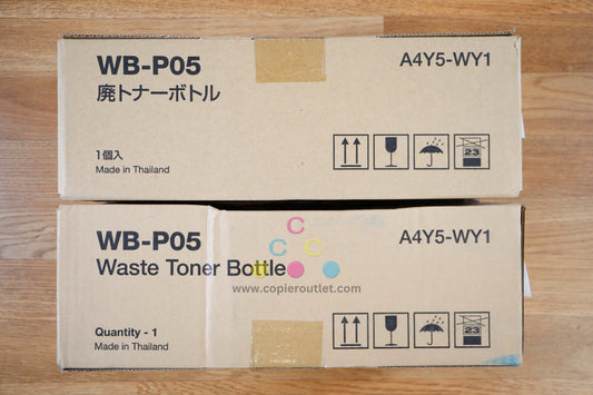 Lot of 2 Konica C3350, C3351, C3850, C3851 Waste Toner Bottles WB-P05 / A4Y5W1Y